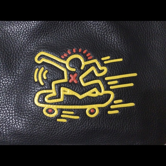 NWT Coach by Keith Haring Leather Messenger Bag - Picture 3 of 9